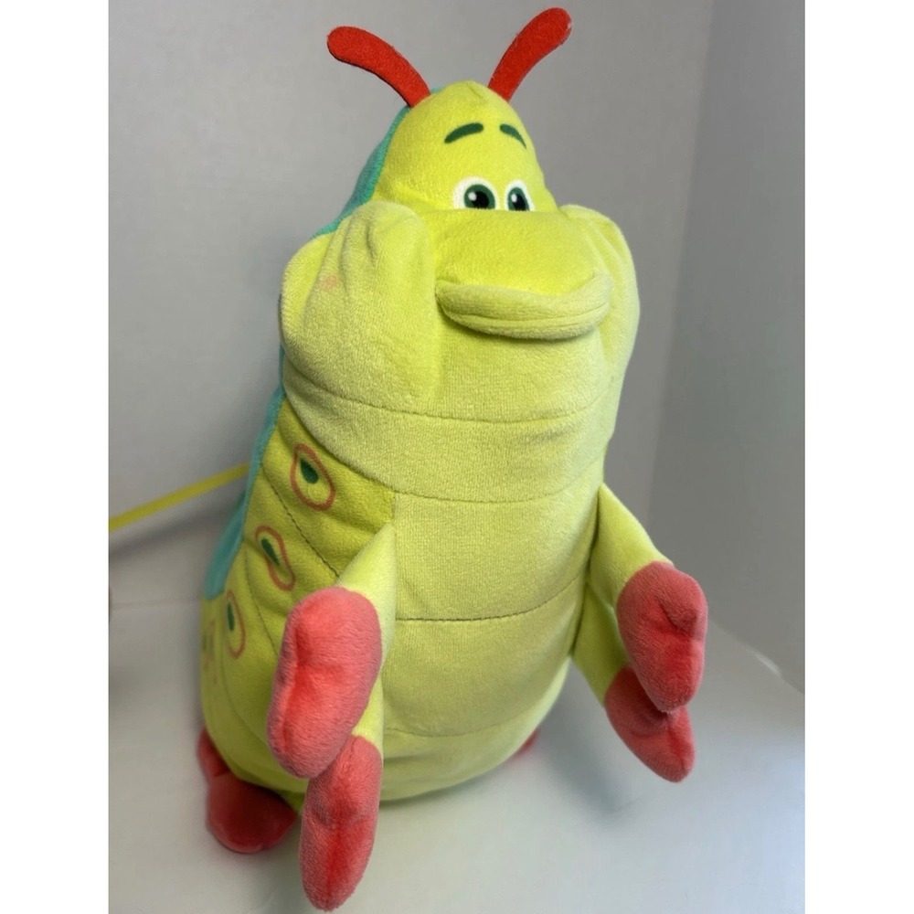 Disney Pixar A Bug's Life Heimlich Caterpillar Plush Stuffed Animal Green 12"
